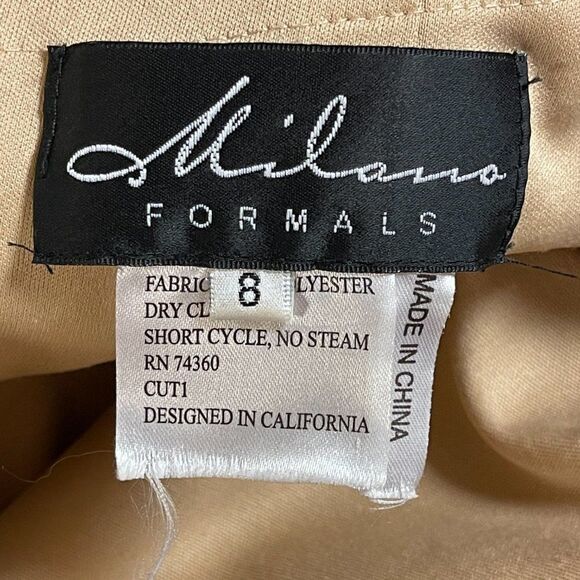 MILANO Black Lace Full Length Cocktail Formal Dress  8 #E1883 - Picture 14 of 15